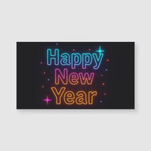 Carte Magnétique Typographie à dégradé de néon lumineux Fête Vibes