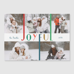 Carte Magnétique Typographie colorée moderne Joyeuse 5-Photo