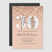 Carte Magnétique Typographie de la parties scintillant de pêche mod (Devant / Derrière)