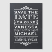 Carte Magnétique Typographie du tableau de bord rustique Enregistre (Devant)