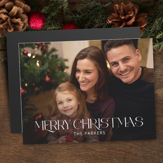 Carte Magnétique Typographie moderne de Noël Joyeux