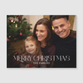 Carte Magnétique Typographie moderne de Noël Joyeux (Devant)