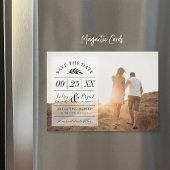 Carte Magnétique Typographie russe moderne Photo Enregistrer la dat