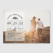 Carte Magnétique Typographie russe moderne Photo Enregistrer la dat (Devant)