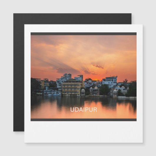 Carte Magnétique Udaipur Sunset (Devant / Derrière)