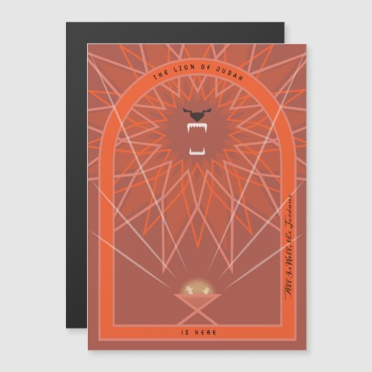 Carte Magnétique Un lion en colère (Devant / Derrière)