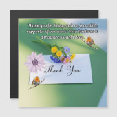 Carte Magnétique Un Merci sincère (Devant / Derrière)