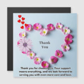 Carte Magnétique Un Remerciement Spécial (Devant / Derrière)