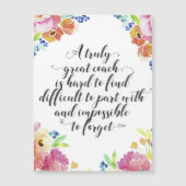 Carte Magnétique Un très bon devis d'entraîneur Entraîneur merci ca (Devant)