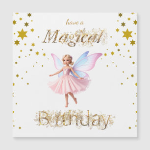 Carte Magnétique Une fée magique Anniversaire magique