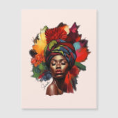 Carte Magnétique Une femme afro-américaine capable (Devant)