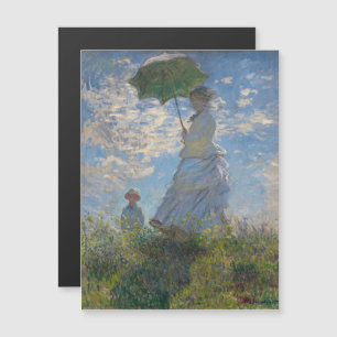 Carte Magnétique Une femme avec un parasol Paysage français