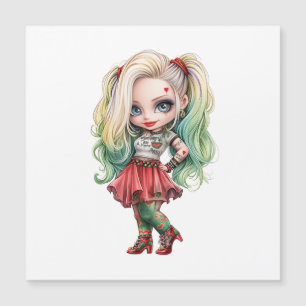 Carte Magnétique Une mignonne fille Halloween collection de design 