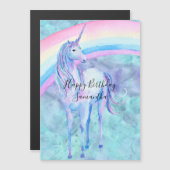 Carte Magnétique Unicorne magique (Devant / Derrière)