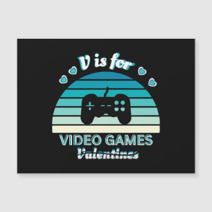 Carte Magnétique V pour jeux vidéo pas pour la Saint-Valentin - Drô