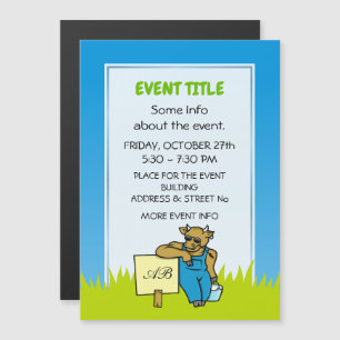 Carte Magnétique Vache avec signe