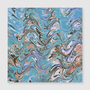 Carte Magnétique Vagues en bleu acrylique pour l'art Abstrait