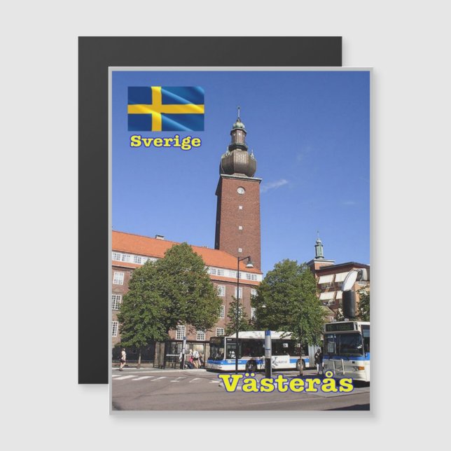 Carte Magnétique Västerås - Suède - (Devant / Derrière)