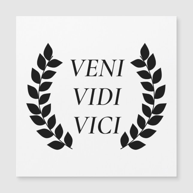 Carte Magnétique Veni Vidi Vici (Devant)