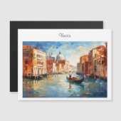 Carte Magnétique Venise peinte, Italie (Devant / Derrière)