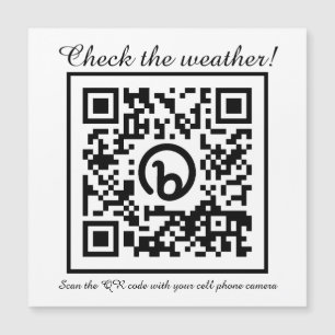 Carte Magnétique Vérifiez la météo Aimant du réfrigérateur QR Code
