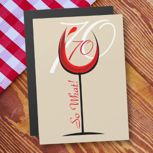 Carte Magnétique Verre à vin rouge motivant moderne pour 70 ans