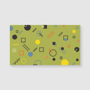 Carte Magnétique Vert, moderne, cool, tendance, urbain, Memphis mot