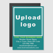 Carte magnétique verte Turquoise de 5 po x 7 po (Devant / Derrière)