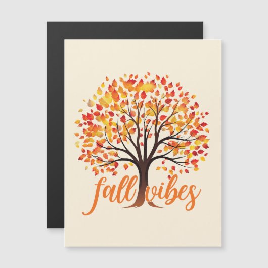 Carte Magnétique Vibes d'automne - Cosy Fall Tree (Devant / Derrière)