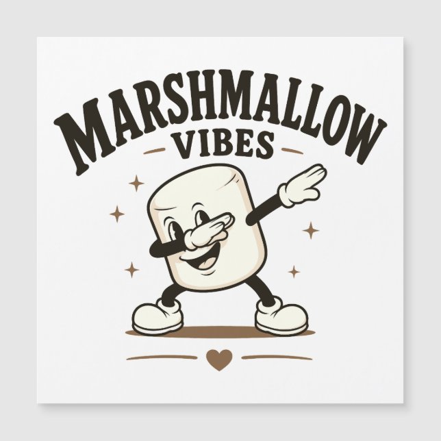 Carte Magnétique Vibes de marshmallow (Devant)