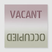 Carte magnétique vide vide occupé (Devant)