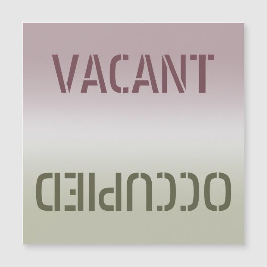 Carte magnétique vide vide occupé (Devant)