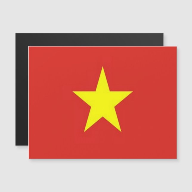 Carte Magnétique Vietnam - Drapeau - (Devant / Derrière)