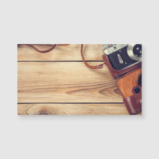Carte Magnétique Vieux rétro appareil-photo sur l'arrière - plan en