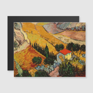 Carte Magnétique Vincent van Gogh - Paysage, Maison et Laboureur