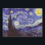 Carte Magnétique Vincent Van Gogh Starry Nuit Vintage Art<br><div class="desc">Vincent van Gogh Starry Night Art Peinture Starry Night est un tableau de l'artiste post-impressionniste néerlandais Vincent van Gogh. Le ciel bleu de la nuit est rempli de nuages tourbillonnants, d'étoiles et d'une lune brillante croissant. La Nuit étoilée est la seule nocturne de la série de vues depuis la fenêtre...</div>
