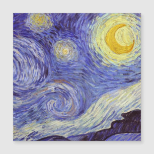 Carte Magnétique Vincent Van Gogh Starry Nuit Vintage Art
