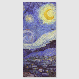 Carte Magnétique Vincent Van Gogh Starry Nuit Vintage Art