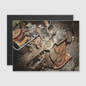 Carte Magnétique Vintage (Devant / Derrière)