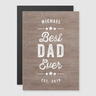 Carte magnétique vintage Best Papa Ever Fête des p