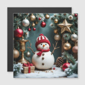 Carte Magnétique Vintage Christmas - Magnetic Card (Devant / Derrière)