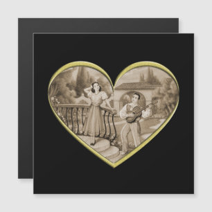 Carte Magnétique Vintage couple Romance, homme et femme amour