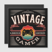 CARTE MAGNÉTIQUE VINTAGE GAMER LIMITED EDITION (Devant / Derrière)