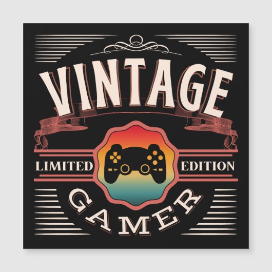 CARTE MAGNÉTIQUE VINTAGE GAMER LIMITED EDITION (Devant)