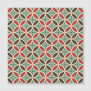 Carte Magnétique Vintage géométrique, abstrait motif transparent.