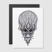 Carte Magnétique Visage Alien, Reconstruction faciale du crâne afri (Devant / Derrière)