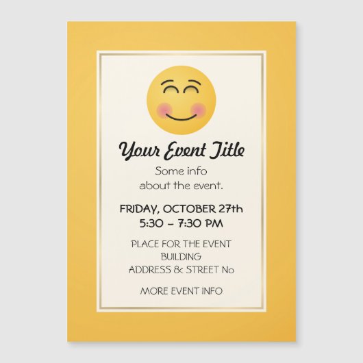 Carte Magnétique Visage souriant aux yeux souriants (Devant)