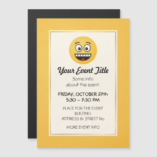 Carte Magnétique Visage souriant avec bouche ouverte