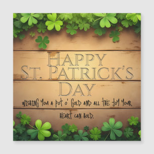 Carte Magnétique Vœux chanceux de la Saint-Patrick 🍀