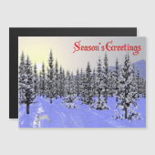 Carte Magnétique Vœux de la saison - Solstice d'hiver (Devant / Derrière)